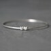 Kitty Bangle in Sterling Silver with Diamonds