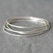 Tiny Circle Bangle in Sterling Silver (Set of Three)