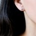 Triangle Solitaire Stud Earrings in Sterling Silver with White Topaz