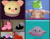 Baby Hat Patterns Any 3 Patterns 9.99 /from my shop // Magazine Hats // Patterns for newborn to Adult included  // photo prop patterns