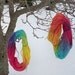 Rainbow Yarn / Waldorf Doll Hair / 153 yds Yarn Handspun Handpainted Yarn/Soft yarn for knitting and crochet