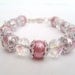 Reserved - Flowergirl Bracelet In Your Custom Colours, Pink Flowergirl, Pearl Beaded Bracelet For Flowergirl, Bridesmaid Gift