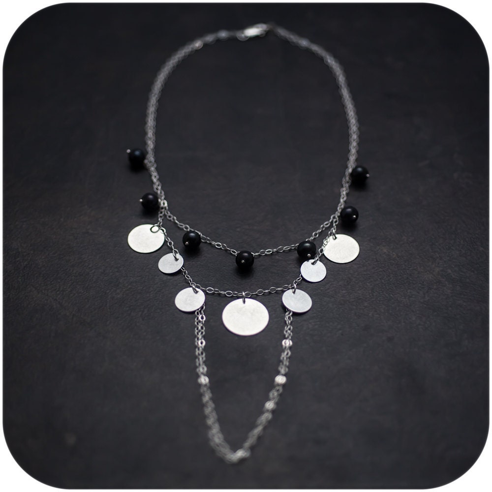 Gypsy II - Sterling Silver and Pearls Layered Necklace