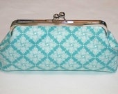 Aqua White Diamond Bridesmaid Clutch/Bridal Clutch