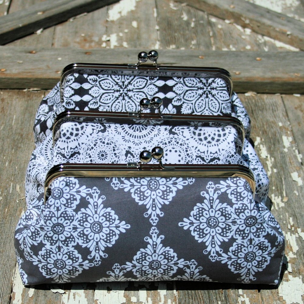 Design your own Bridesmaid Clutches -  You Choose the Fabrics - Set of Personalized Bridesmaid Gifts