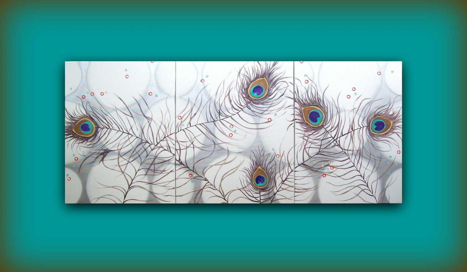 Custom HUGE Painting Original...Made Just for You Commission...Abstract Contemporary Modern Art Triptych Multi Panel Painting by HD Greer
