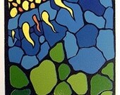 I Feel It All (reductive relief print)