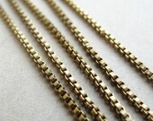 Brass Box Chain Small 3.3ft./1m