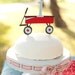 Little Red Wagon and Age number Cake Topper - You choose colors and age