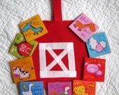 Barnyard Memory Game - Fabric Felt Educational for Children