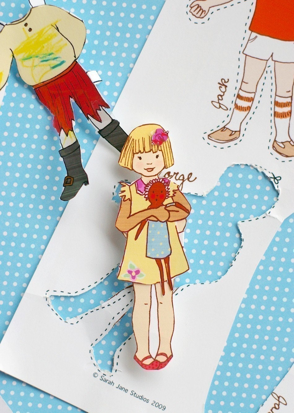 Paper Doll Set - PDF Printable - ALL SETS