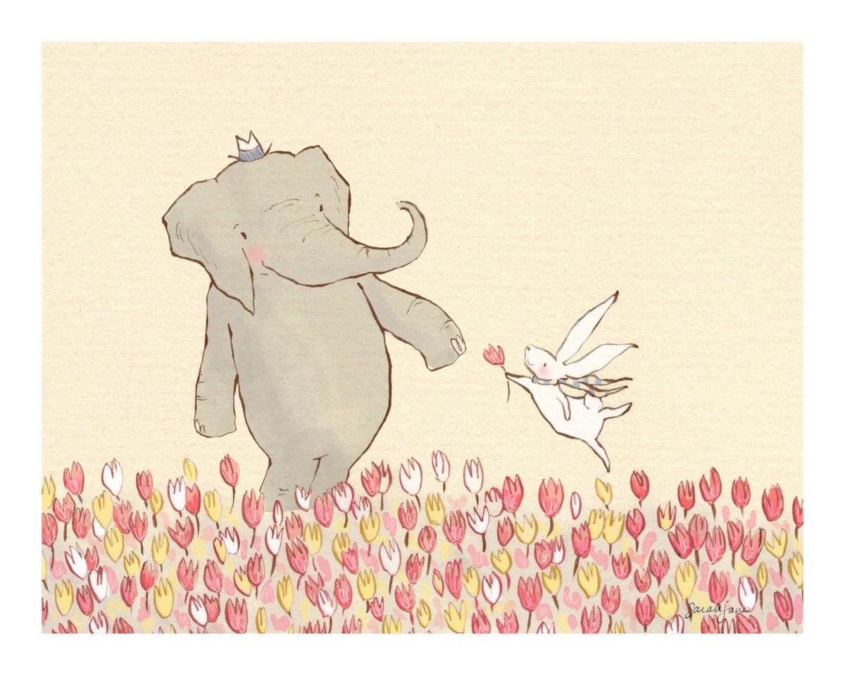 Children's Wall Art Print - Wellesley & Winslow Spring Meadow - 8x10