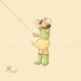 Children's Wall Art Print - March in the Wind - 8x8 - Girl Kids Nursery Room Decor
