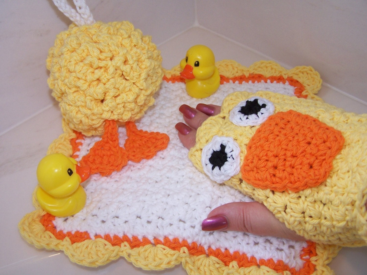 Crochet PATTERN for Everything is Ducky Bath Set in PDF Format Number 106