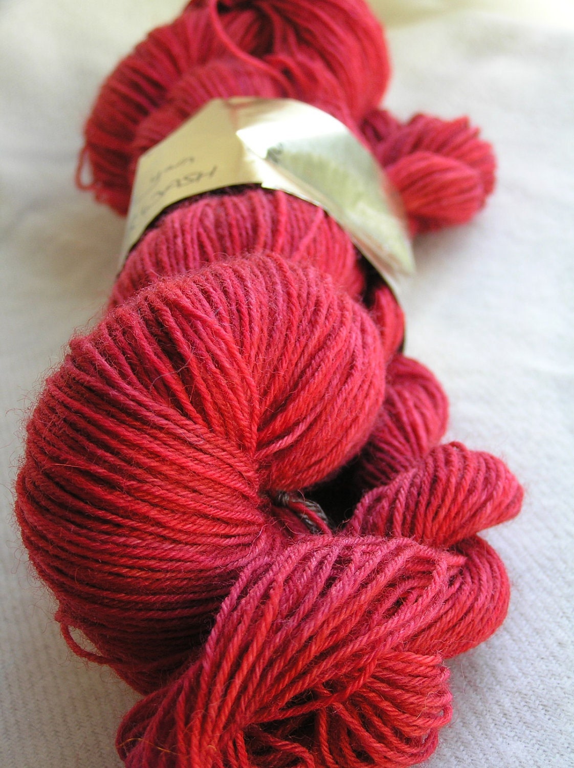 100g superwash sock yarn with nylon, ginger, reds, brown