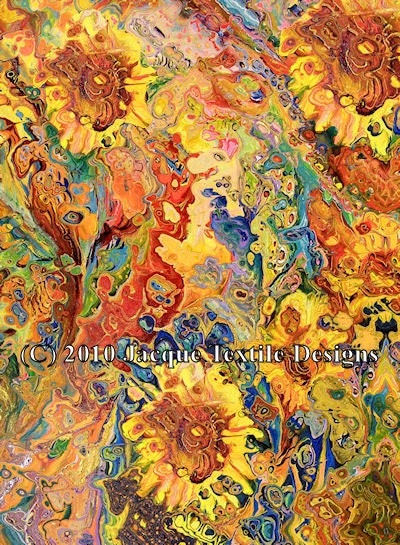 Artist Created Fabric Wall Art Panel Texture Abstract Designer Daisy