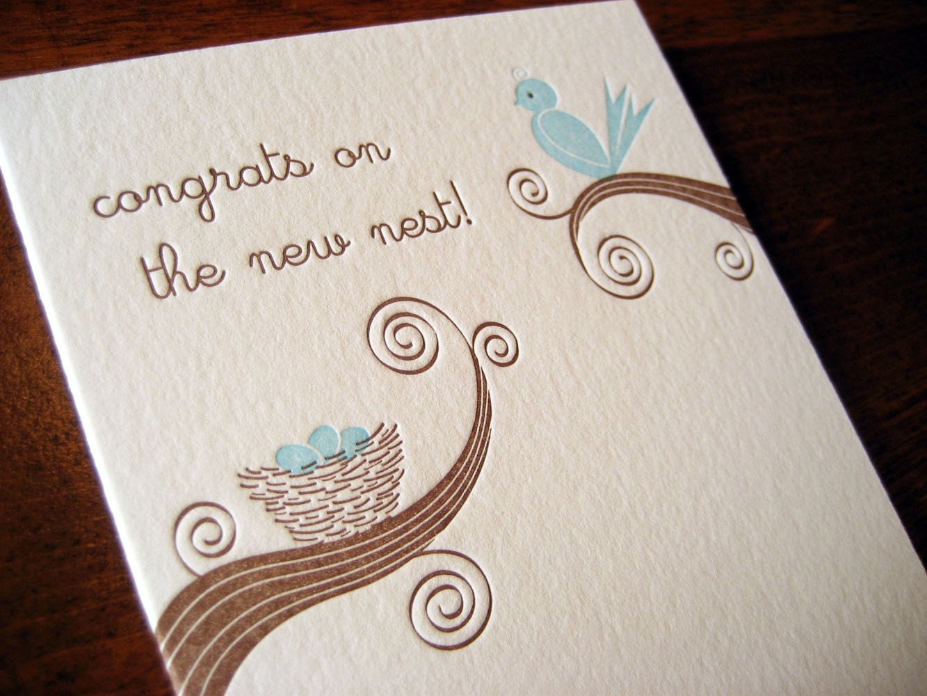 Congrats Letterpress Housewarming Card