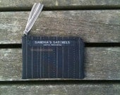 Coin Purse or Wallet in Black Pinstripe