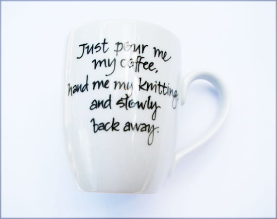 Mug for Knitters: Coffee Warning