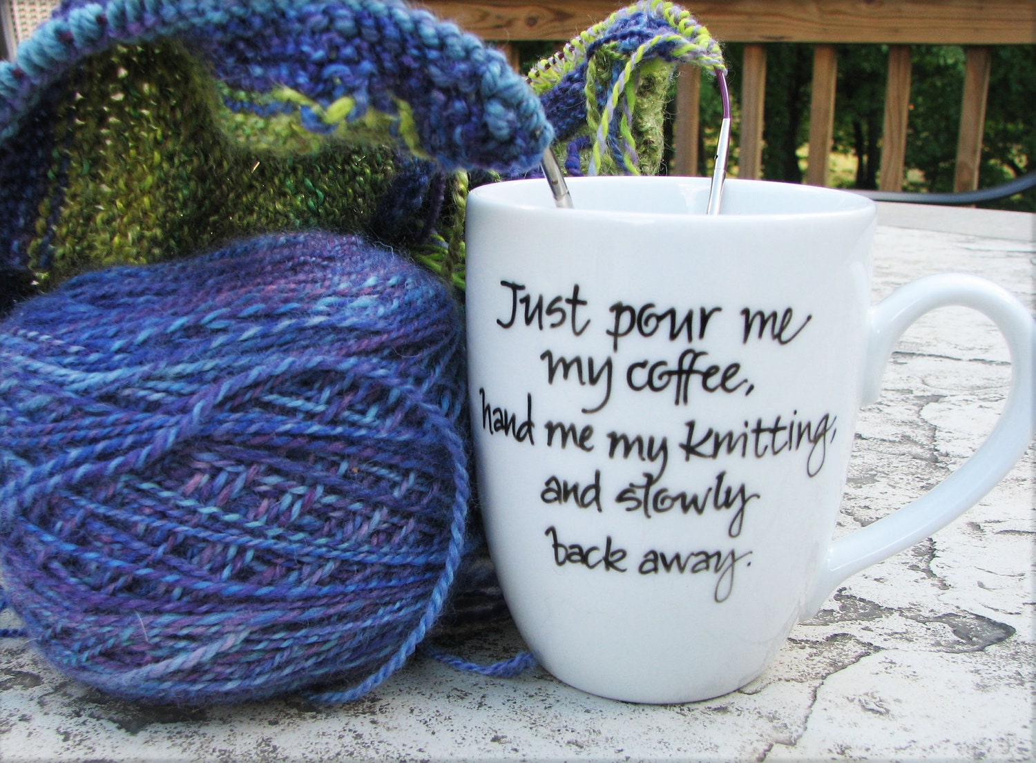 Mug for Knitters: Coffee Warning