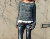 Teal blue grunge sweater approx 2-3 left in this shade