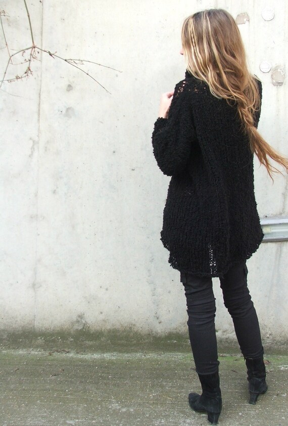 RESERVED for Tash, The iLE AiYE warm comfy sweater in Black Ltd Edition in this shade/yarn