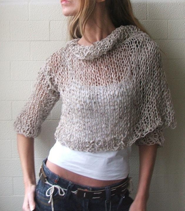 Cropped oatmeal tweed cardigan 1-2 left in this shade