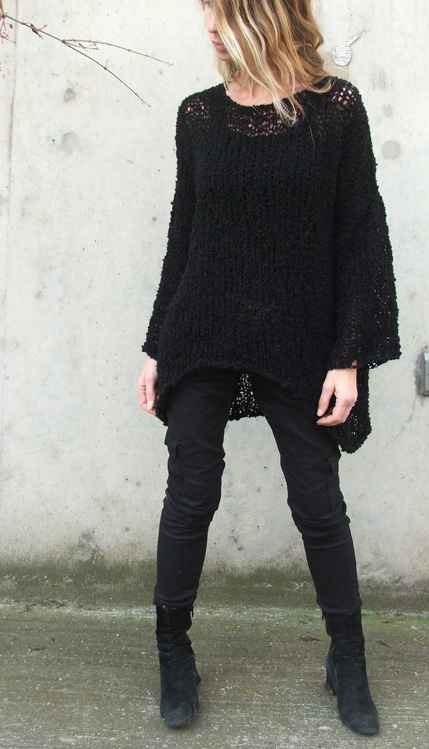 RESERVED for Tash, The iLE AiYE warm comfy sweater in Black Ltd Edition in this shade/yarn