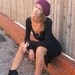 purple hat / Fushia Chunky hat