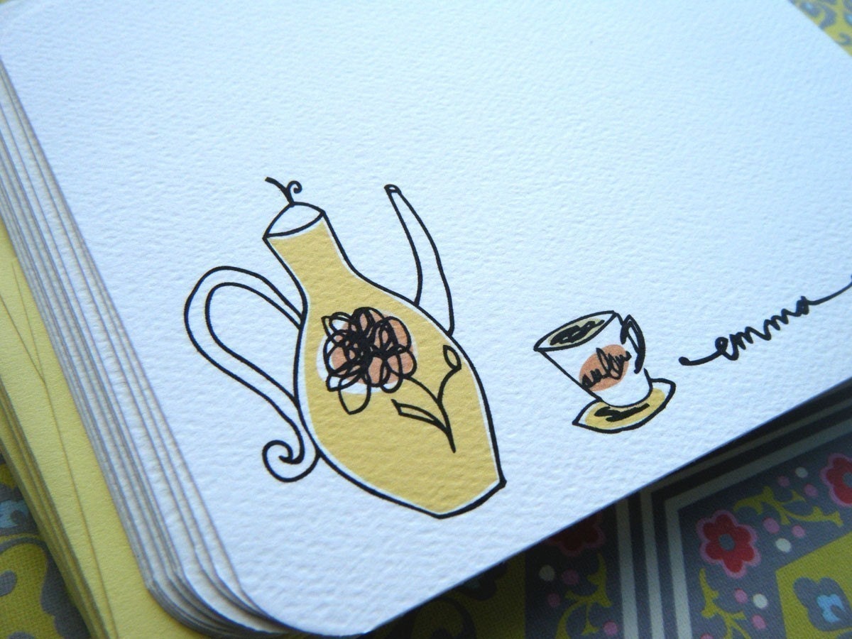 Tea Personalized Stationery Gift Set PLUS Stickers