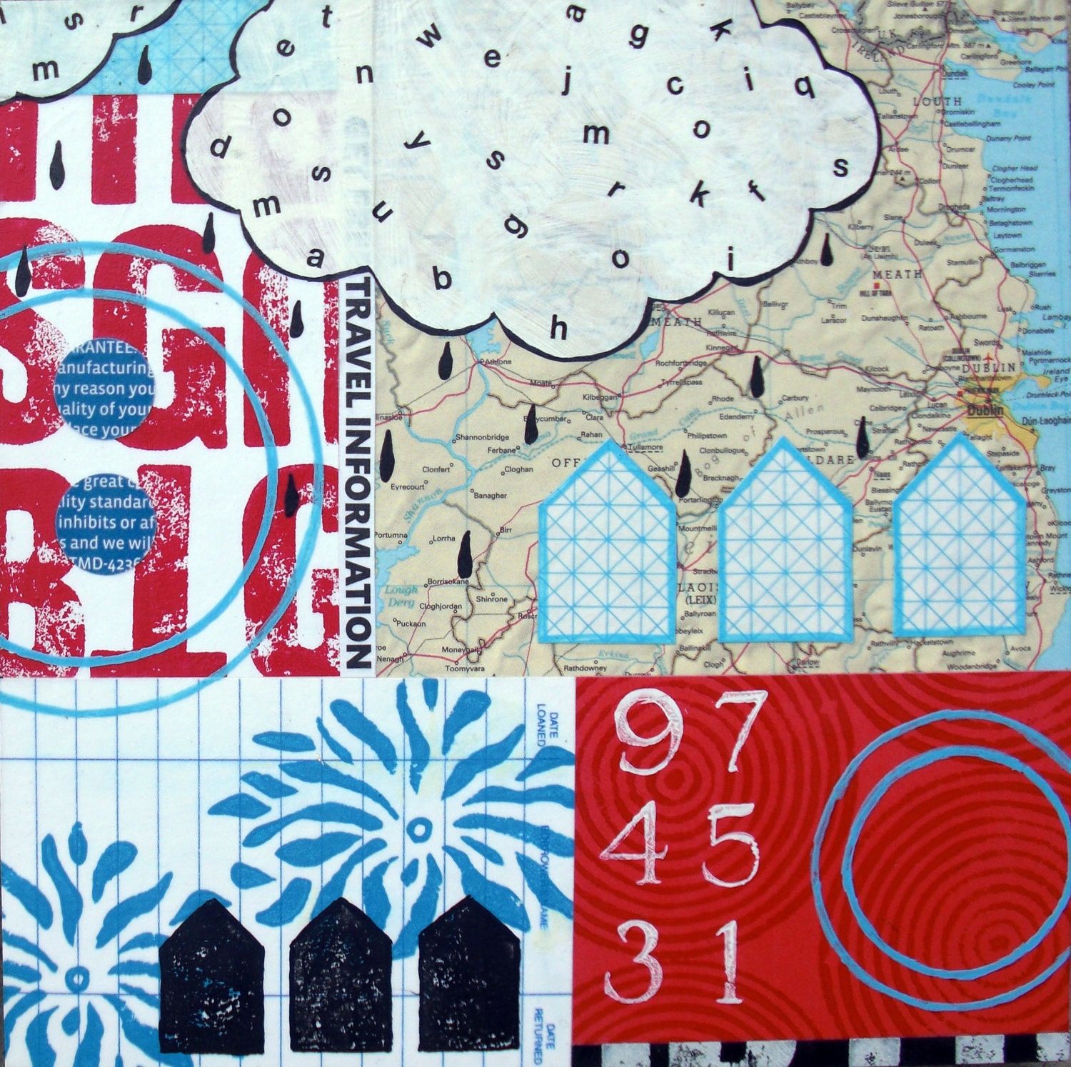 Original Mixed Media Abstract Collage by Kim Hambric - Right as Rain