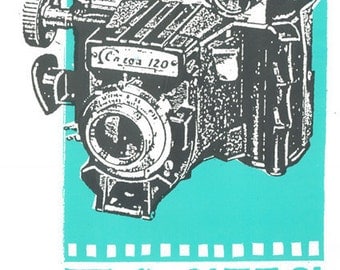 FOCUS: Vintage Camera 12" x 20" Original Art Print by Print Mafia