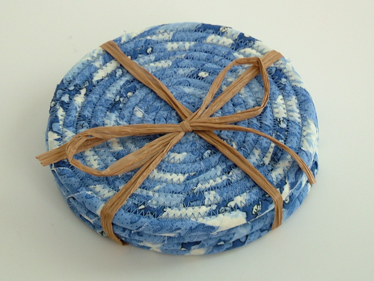 BLUEBERRIES Fabric Coasters