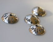 Custom Hand Stamped Sterling Bead Cap