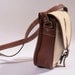 Vintage Saddle Bag / 1970s Canvas and leatherette