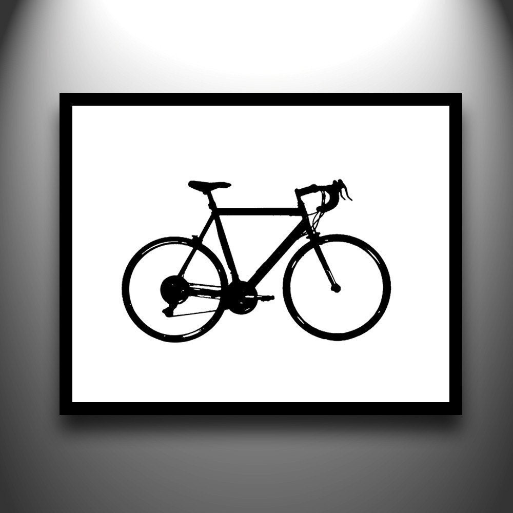 Bicycle Silhouette Framed 8x10 hand-cut paper art