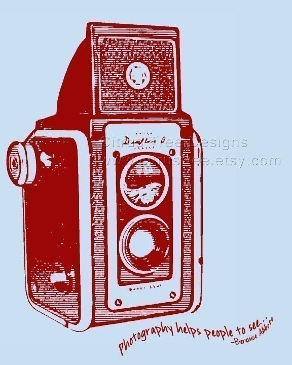 VINTAGE KODAK DUAFLEX II - w\/Quote Original Illustration Fine Art Print -Signed and Dated --BUY 2 GET 1 FREE--