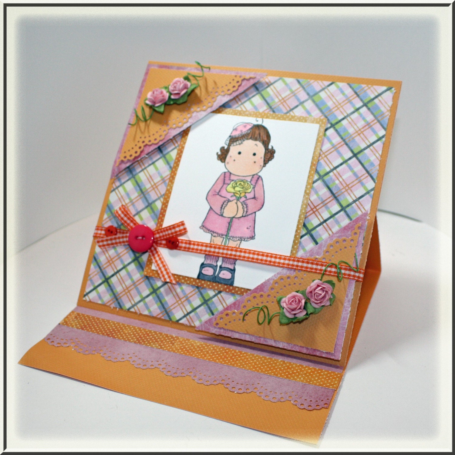 Handmade easel greeting card 3D
