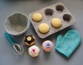 Felt Patterns and Tutorials - Bake Cupcakes Pretend Play Set (PDF Patterns via Email)