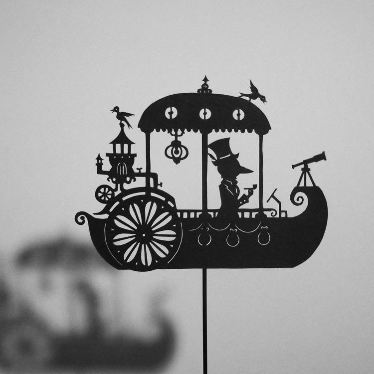 A Dream Steamboat / Laser-cut Shadow Puppet