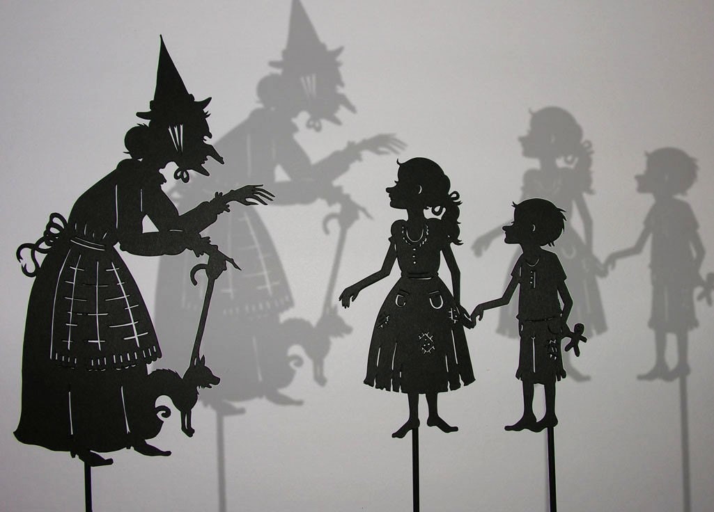 Hansel and Gretel and Witch /  Laser cut Shadow Puppets