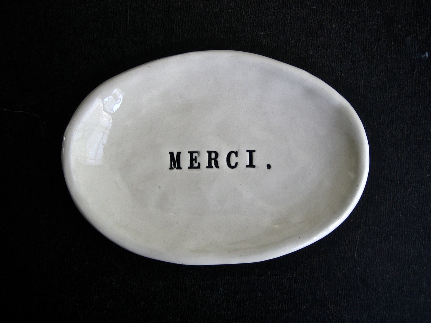 MERCI oval dish.