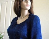 Sapphire blue long sleeve pullover,sweater