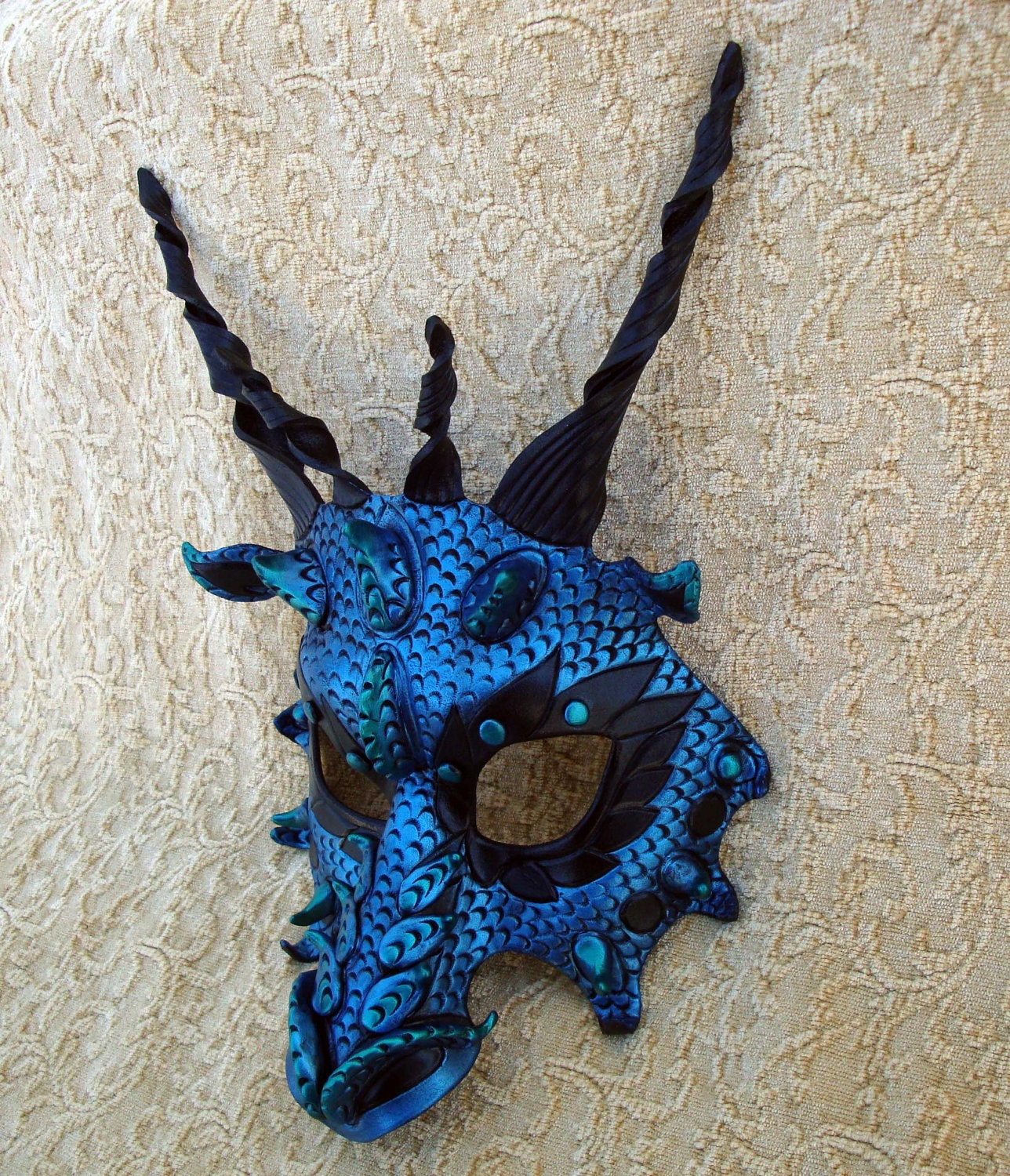 Dragon Of Thorns version 1... original mixed media dragon mask