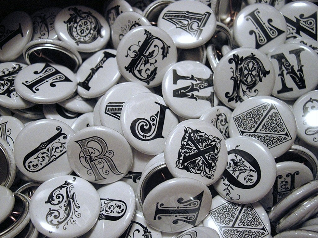 vintage alphabet buttons