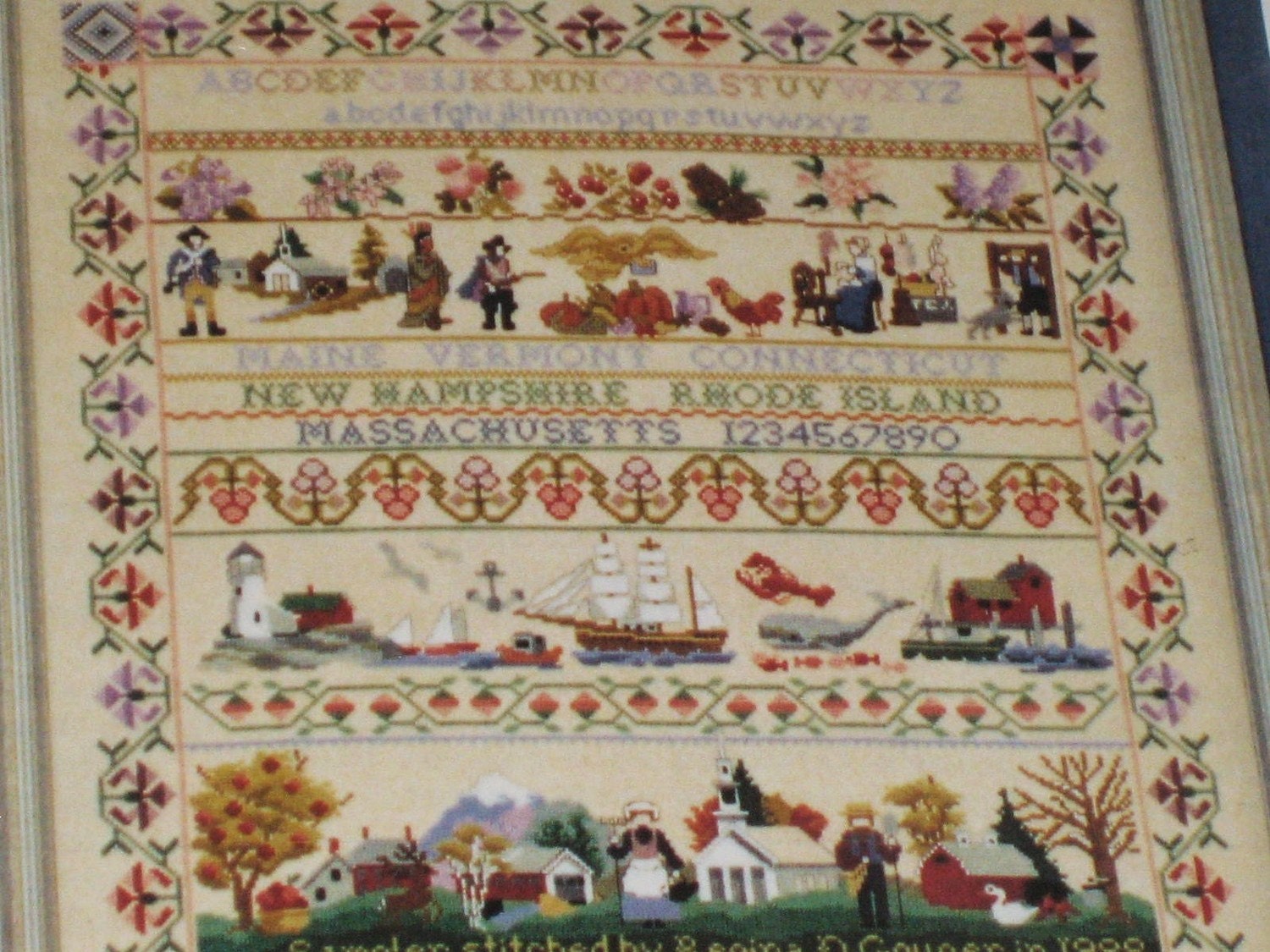 Ginger & Spice Sampler New England Sampler by PorkyPieDesigns