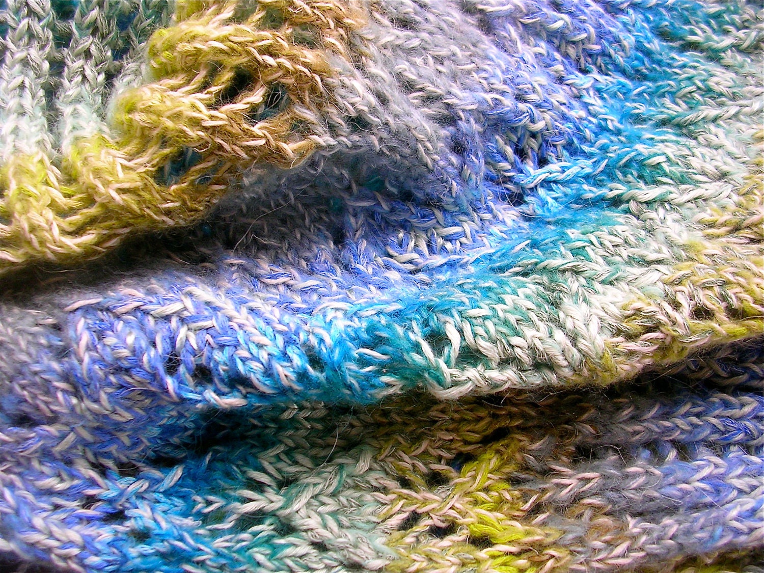 Arches and stripes in cool tone mohair, linen, cotton tweed