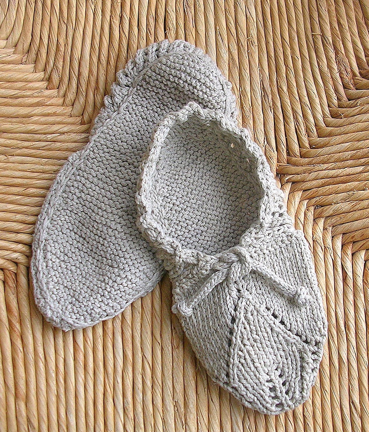 Yaprak Sifa Silverized Cotton Ballet Slippers