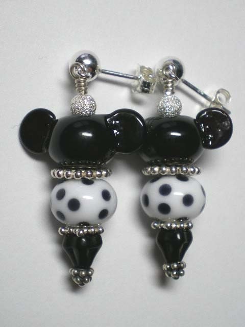Ultimate Minnie Lampwork Post Style Earrings