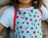 PERSONALIZED Little Girls Everyday Apron Gone Pickin Collection REVERSIBLE